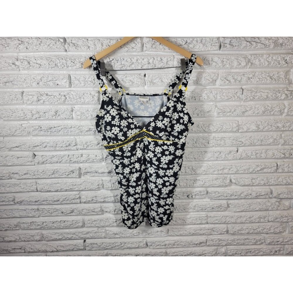 Motherhood Maternity Womens Swim Top Extra Large XL Spaghetti Black FLO226E